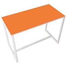 Table Réunion Haute Easy Office 6 Personnes Plateau Orange
