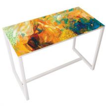 Table Réunion Haute Easy Office 6 Pers. Plateau Décor Camïeu