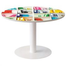 Table Ronde Ø 115 Cm Easy Office Plateau Décor Bureau