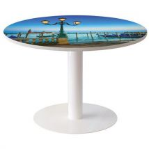 Table Ronde Ø 115 Cm Easy Office Plateau Décor Lagune
