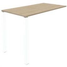 Table Lounge 2 Pieds L140 X P80 X H105 Chêne Clair / Blanc