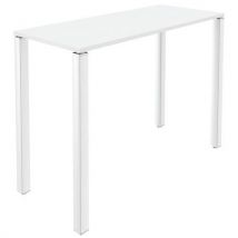 Table Lounge 4 Pieds L120 X P60 X H105 Blanc / Blanc