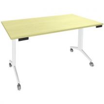Table Abattante Avel 140x80 Hêtre/pieds Blancs