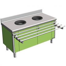 Meuble De Pré-tri Mural Enfants 2 Trous Vides Déchhab. Vert