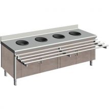 Meuble De Pré-tri Mural Enfants 4 Trous Vides Déch Clair