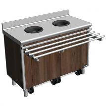 Meuble De Pré-tri Mural Adul.2trous Vides Déch.2p.sacs Tab