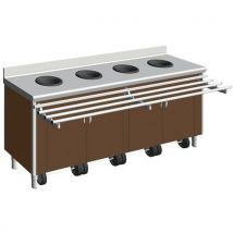 Meuble Pré-tri Mural Adul.4trous Vides Déc.4p.sacs Tabac