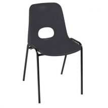 Chaises Floride Acc.m2 Pied Noir Coque Anthracite