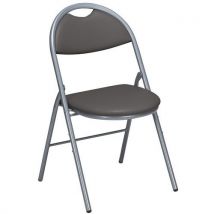 Chaises Pliantes Clap Pieds Alu Pvc M2 Taupe