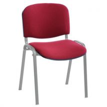 Chaises Réunion Cluny Pièt.alu Assise Tissu 9779 Rouge