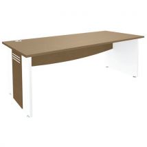 Bureau Quatuor 180x80 Pied Panneau Chêne/blanc