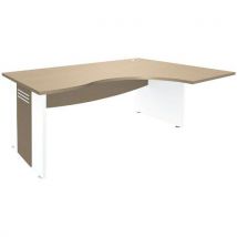 Bureau Asym. Quatuor Pied Panneau Ret.à D 180 Chêne/blanc