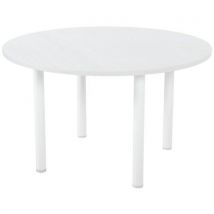 Table Ronde Azari Ø120 4 Pieds Blanc/blanc