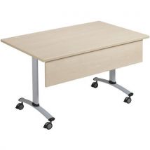 Table Pliante Axe Carrée 68x68 Cm + Voile De Fond Erable/alu