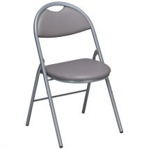 Chaises Pliantes Clap Pieds Alu Pvc M2 Gris