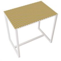 Table Réunion Haute Easy Office 4 Pers. Plateau Décor Safran