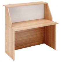 Banque D'accueil Musa Module Haut 120 X 117 Cm Noyer/blanc