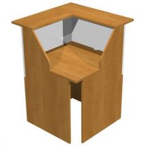 Banque D'accueil Musa Module D'angle 76 X 117 Cm Aulne/alu