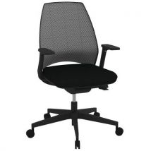 Fauteuil Oxygen Dos Moy Résil Synchro Assise M1 Noir Pied Noir