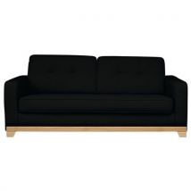 Canapé 3 Places Prétoria Tissu Polyester Chiné Noir