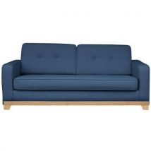 Canapé 3 Places Prétoria Tissu Polyester Bleu
