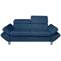 Canapé Vérona 2 Places Tissu Polyester Chiné Bleu