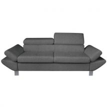 Canapé Vérona 3 Places Tissu Polyester Chiné Anthracite