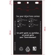 Sacs Déjections Canines Noirs 3 Perçages-2500 Sacs