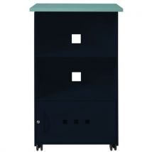 Desserte Mobile Igor 1 Porte Structure Métal Noir/plt Mousse