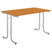 Table Pliante Modulaire 160 X 70 Cm Merisier Pied Alu