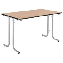 Table Pliante Modulaire 140 X 70 Cm Hetre Pied Alu