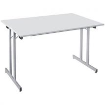 Table Pliante Multiusage 120 X 60 Cm Gris Pied Alu