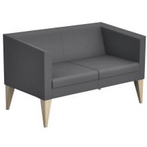 Canapé 2 Places Punto Pied Enduit Pvc Gris