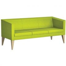 Canapé 3 Places Punto Pied Bois Enduit Pvc Anis