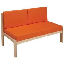 Chauffeuse 2 Places Autize Structure Naturel Pvc Orange