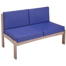 Chauffeuse 2 Places Autize Structure Taupe Pvc Bleu