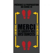 Tapis Keep Distance Gris - 120 Cm X 240 Cm - Français