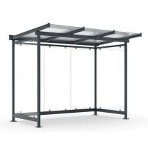 WSM - Abri vélos Dresden D3aa+U zA BS - 3 places - 3305x1510x2730 mm - Montage facile - Durable