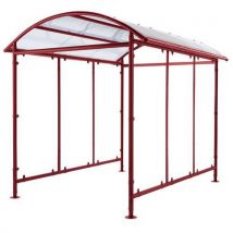 Abri Couloir Pour Deux Roues - Rouge - Mottez