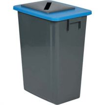 Poubelle De Tri Grise Et Bleue - Papier - 60 L