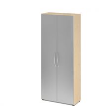 Armoire À Portes Basic-5 Niveaux-érable-argent