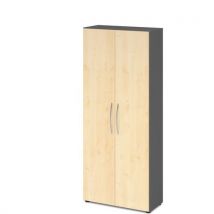 Armoire À Portes Basic-5 Niveaux-graphite-érable