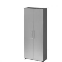 Armoire À Portes Basic-5 Niveaux-graphite-argent