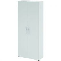 Armoire À Portes Basic-5 Niveaux-blanc-gris