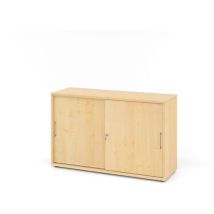 Armoire À Portes Coulissantes Métal-2 Cases-érable-érable