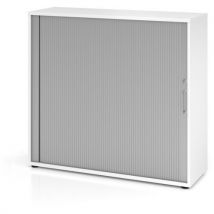 Armoire Rideau Horizontale-fil-3 Niveaux-blanc-argent