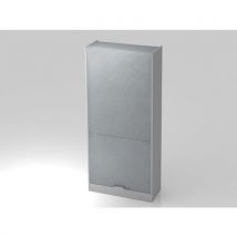 Armoire Rideau Verticale-5-90x40x2004cm-gris-métal