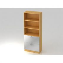 Armoire Avec Support D'archives-5 Niveaux-hêtre-argent