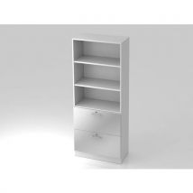 Armoire Avec Support D'archives-5 Niveaux-blanc-argent
