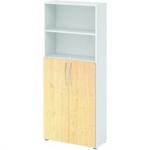 Armoire Basic-3 Niveaux Avec Portes-blanc-érable